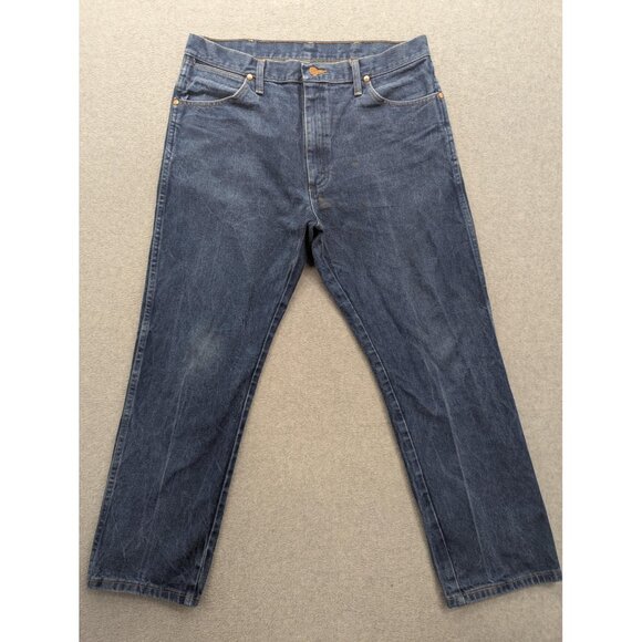 Wrangler Jeans Mens 36x29 Blue Cowboy Cut Original Fit 13MWZ Western Zip Fly - Picture 1 of 13